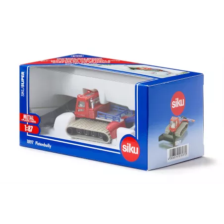Vehículo quitanieves PistenBully a escala 1:87 en miniatura de metal y plástico