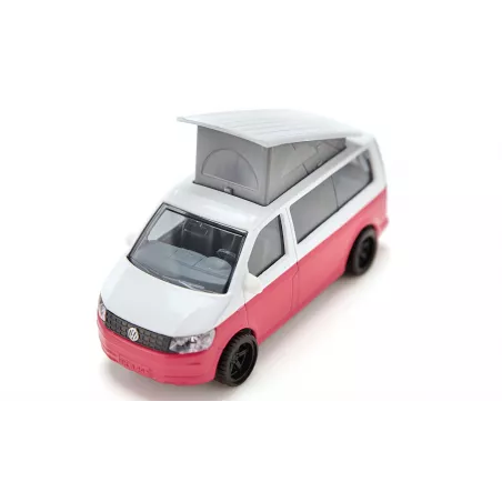 Furgoneta de juguete VW T6 California a escala 1:50 con puertas practicables