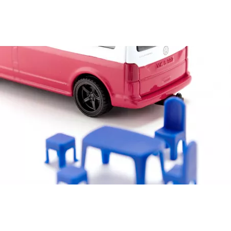 Furgoneta de juguete VW T6 California a escala 1:50 con puertas practicables