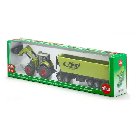 Tractor Claas con remolque Fliegl