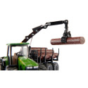 Tractor John Deere 8430 con remolque forestal - escala 1:50 - siku