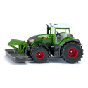 Tractor de juguete Fendt 942 Vario con segadora frontal a escala 1:50 fabricado en metal y plástico.