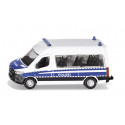 Furgoneta de policía de juguete Mercedes-Benz Sprinter a escala 1:50 con puertas practicables.