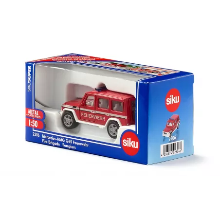 Vehículo de bomberos de juguete Mercedes-AMG G65 a escala 1:50 con puertas practicables