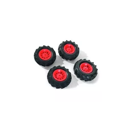 Ruedas neumaticas 2 x 310x95, 2 x 325x110 rojas