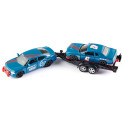 Coche de juguete Dodge Charger y SRT Racing escala 1:55 de metal con puertas que se abren.