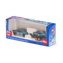 Coche de juguete Dodge Charger y SRT Racing escala 1:55 de metal con puertas que se abren.
