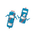 Coche de juguete Dodge Charger y SRT Racing escala 1:55 de metal con puertas que se abren.