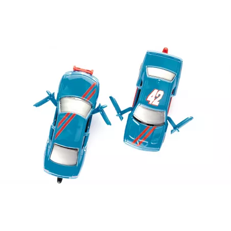 Coche de juguete Dodge Charger y SRT Racing escala 1:55 de metal con puertas que se abren.