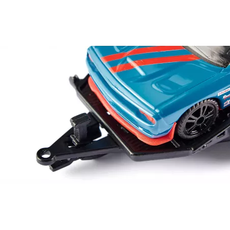 Coche de juguete Dodge Charger y SRT Racing escala 1:55 de metal con puertas que se abren.