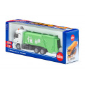 Camión de basura de juguete Mercedes Actros Siku escala 1:50 con cubo de basura