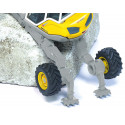 Excavadora Menzi Muck a escala 1:50, miniatura detallada de metal y plástico.