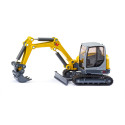 Excavadora de orugas de juguete Wacker Neuson ET65 a escala 1:50 con brazo móvil y pala funcional.