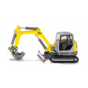 Excavadora de orugas de juguete Wacker Neuson ET65 a escala 1:50 con brazo móvil y pala funcional.