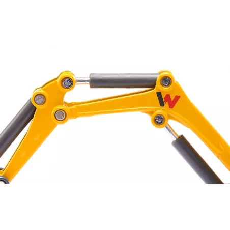 Excavadora móvil Wacker Neuson EW65 a escala 1:50 con neumáticos dobles, modelo coleccionable de metal.