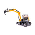 Excavadora móvil Wacker Neuson EW65 a escala 1:50 con neumáticos dobles, modelo coleccionable de metal.
