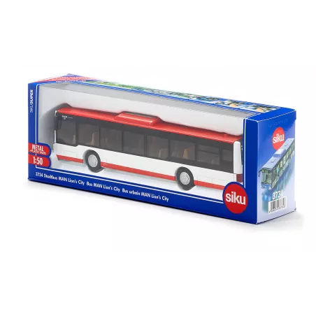 Autobús urbano de juguete MAN Lion's City de Siku a escala 1:50 en metal y plástico.