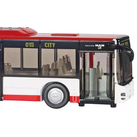 Autobús urbano de juguete MAN Lion's City de Siku a escala 1:50 en metal y plástico.