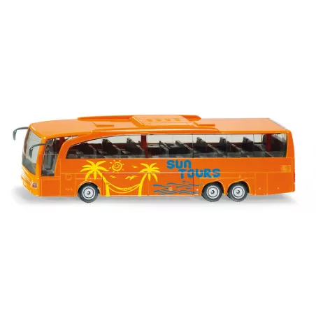 Autocar Mercedes-Benz Travego a escala 1:50 de Siku, miniatura de juguete en metal y plástico.