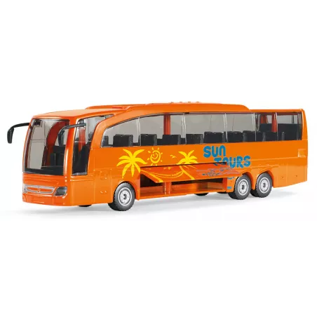 Autocar Mercedes-Benz Travego a escala 1:50 de Siku, miniatura de juguete en metal y plástico.