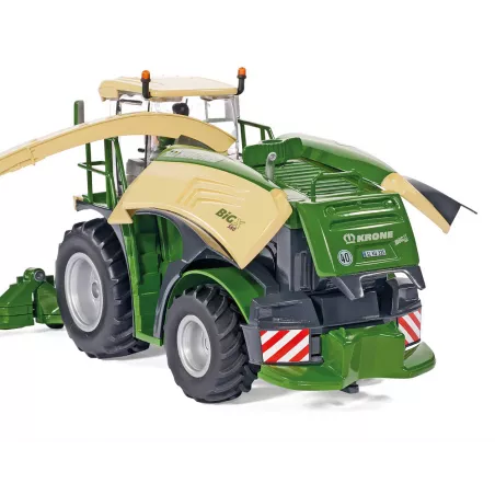 Picadora Krone Big X 580 a escala 1:32, juguete detallado de metal y plástico.
