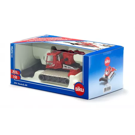 Aplanadora de nieve Pistenbully 600 a escala 1:50, réplica detallada de metal y plástico para coleccionistas.