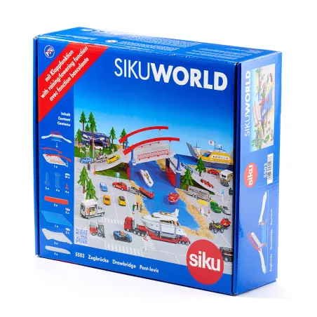 Puente levadizo Sikuworld 5503 de juguete con calzada móvil compatible con vehículos Siku.