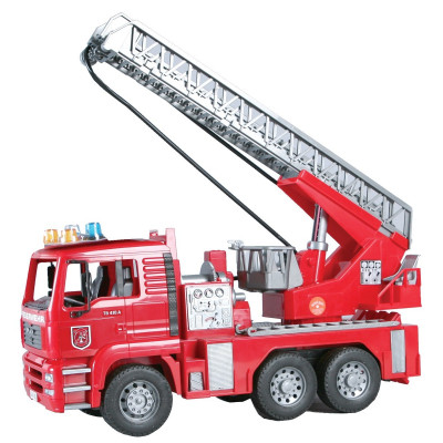 Camion Bomberos MAN con escalera y luz sonido - escala 1:16