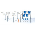Set de señales de tráfico y luces de juguete Sikuworld para maquetas de ciudades.