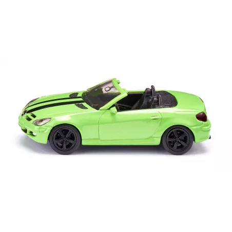 Set de coches convertibles de juguete Siku con Mercedes SLK, Audi R8 Spyder y BMW 645i en miniatura.