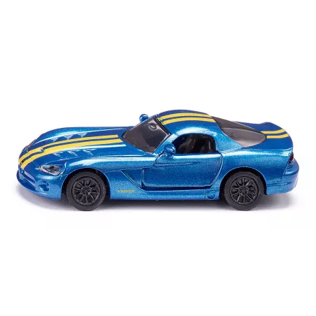 Tres coches de juguete Siku: Bugatti Veyron, Mercedes McLaren SLR y Dodge Viper de metal.