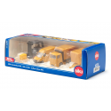 Set de regalo de logística DHL con vehículos de juguete de metal y plástico detallados.
