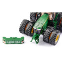 Tractor John Deere 7290R Bluetooth a escala 1:32 con luces LED y neumáticos gemelos magnéticos.