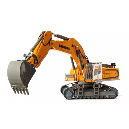 Excavadora de orugas Liebherr R980 SME a escala 1:32 con control Bluetooth y chasis de metal