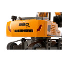 Excavadora de orugas Liebherr R980 SME a escala 1:32 con control Bluetooth y chasis de metal