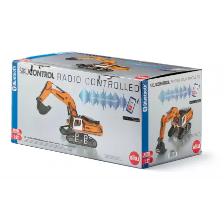 Excavadora de orugas Liebherr R980 SME a escala 1:32 con control Bluetooth y chasis de metal