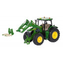 Tractor de juguete John Deere 7310R con pala frontal y control Bluetooth a escala 1:32.