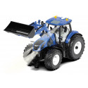 Tractor de juguete a control remoto New Holland T7.315 con pala a escala 1:32
