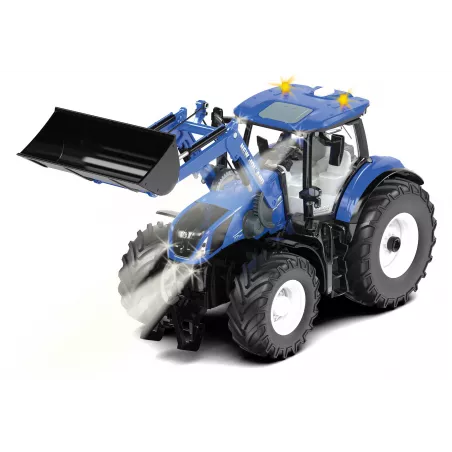 Tractor de juguete a control remoto New Holland T7.315 con pala a escala 1:32
