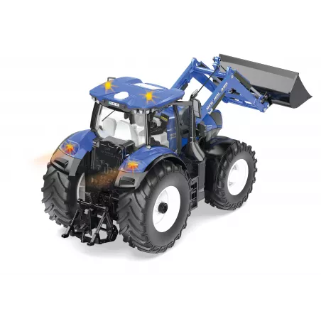 Tractor de juguete a control remoto New Holland T7.315 con pala a escala 1:32