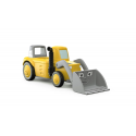 Juguete de construcción Lucas Loady: cargador de ruedas amarillo con pala móvil para niños.