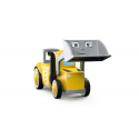 Juguete de construcción Lucas Loady: cargador de ruedas amarillo con pala móvil para niños.