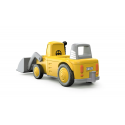 Juguete de construcción Lucas Loady: cargador de ruedas amarillo con pala móvil para niños.