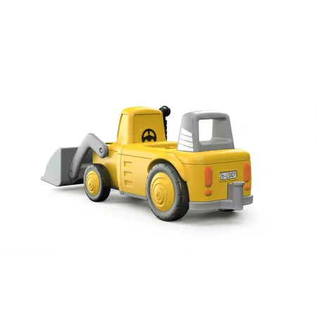 Juguete de construcción Lucas Loady: cargador de ruedas amarillo con pala móvil para niños.
