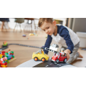 Juguete de construcción Lucas Loady: cargador de ruedas amarillo con pala móvil para niños.