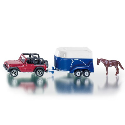 coche Jeep con remolque caballo - Blister