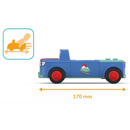Vehículo de juguete modular MIO MONTADO de SIKU con motor de fricción para niños desde 18 meses.