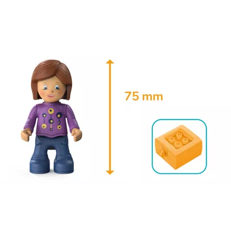 Juguete modular Zoe Zoomy de Siku Toddys con figura articulada y vehículo intercambiable Click and Play.