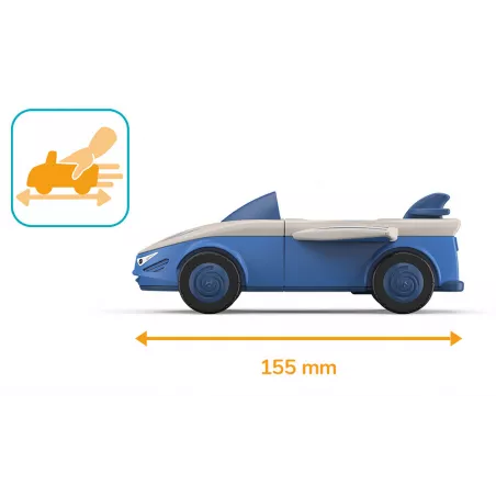 Juguete modular Mike Moby de metal y plástico para desarrollo motor infantil.