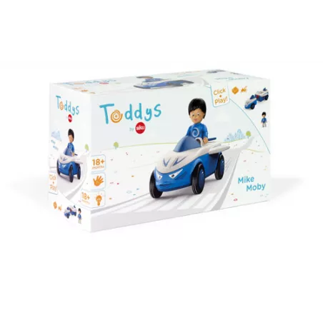 Juguete modular Mike Moby de metal y plástico para desarrollo motor infantil.